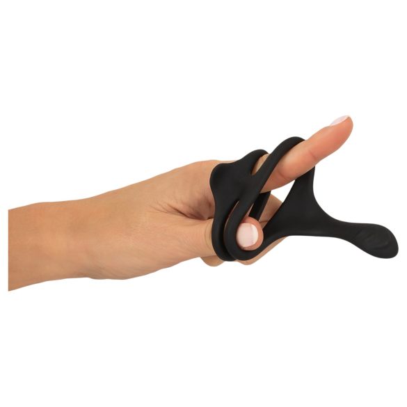 Erecto - anel peniano e escrotal - silicone preto