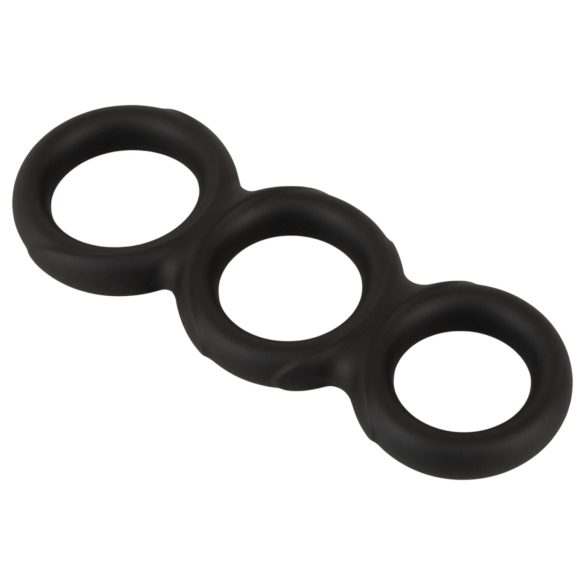Erecto - anel peniano triplo - silicone preto