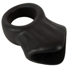   Erecto - anel peniano com extensor de escroto - silicone preto