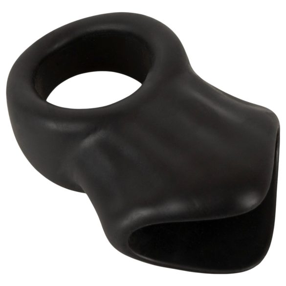 Erecto - anel peniano com extensor de escroto - silicone preto
