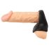Erecto - anel peniano com extensor de escroto - silicone preto