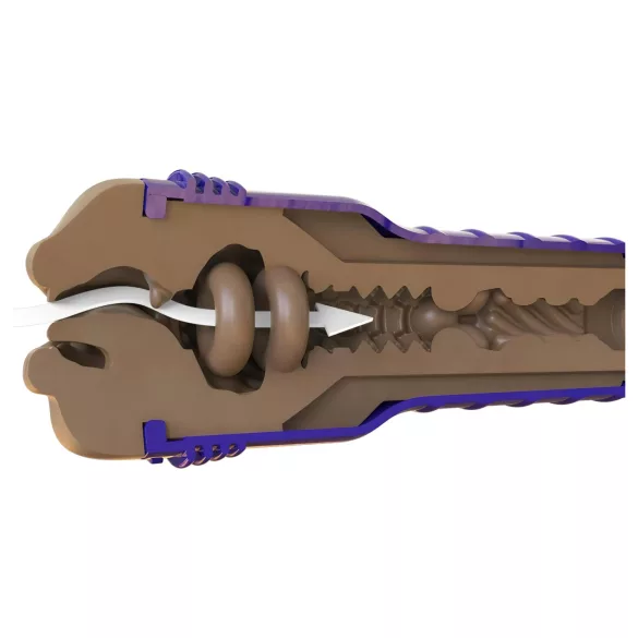 Fleshlight Boost Blow - masturbador boca realista - cor marrom