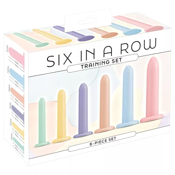 Six in a Row - kit de treinamento de dildo - 6 peças coloridas