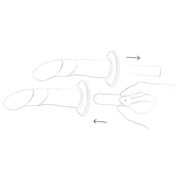 ROMP Piccolo - dildo de silicone flexível - azul e roxo