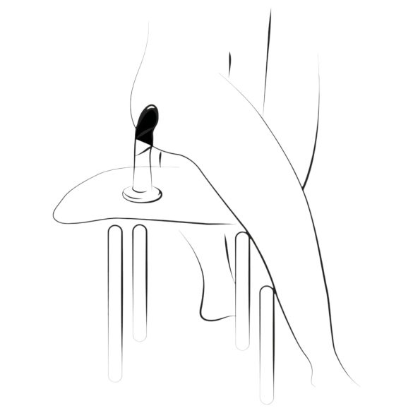 ROMP Piccolo - dildo de silicone flexível - azul e roxo