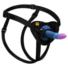 ROMP - kit de pegging - dildo com arnês - preto e azul