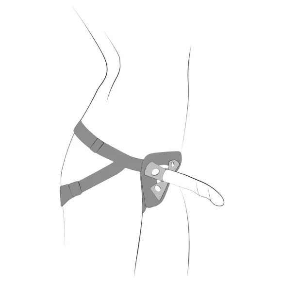 ROMP - kit de pegging - dildo com arnês - preto e azul