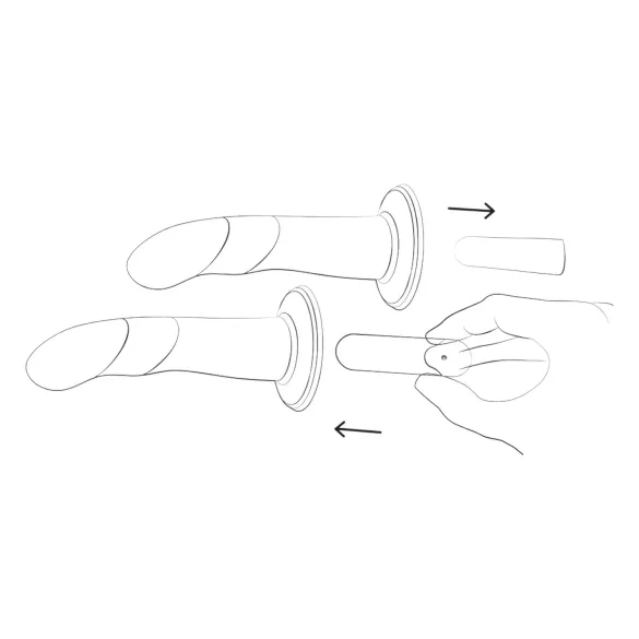 ROMP - kit de pegging - dildo com arnês - preto e azul