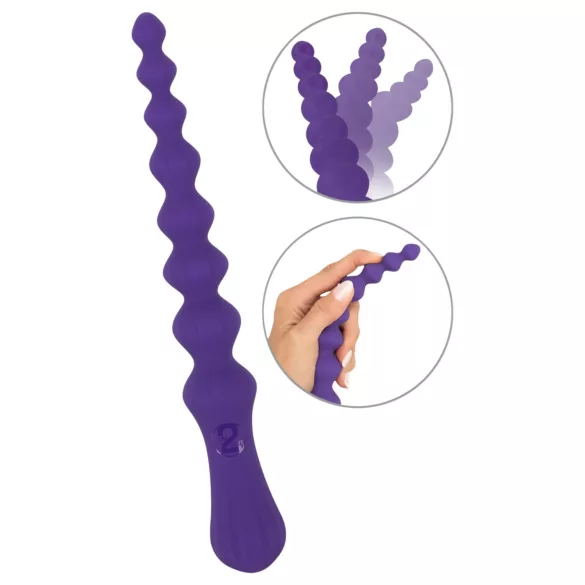 You2Toys - plug anal flexível com esferas - silicone lilás