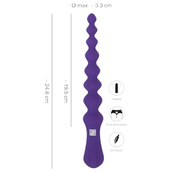 You2Toys - plug anal flexível com esferas - silicone lilás