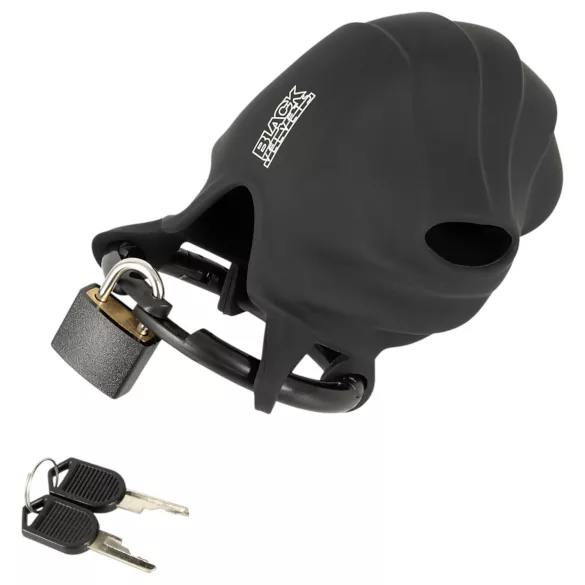 Black Velvets - anel peniano e jaula peniana - silicone preto