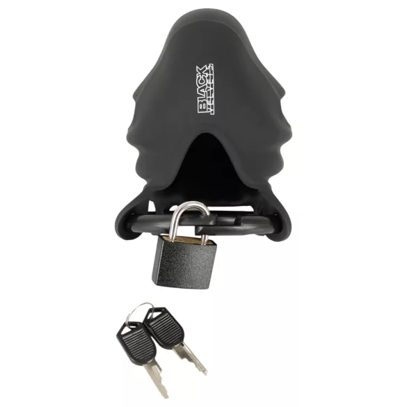 Black Velvets - anel peniano e jaula peniana - silicone preto