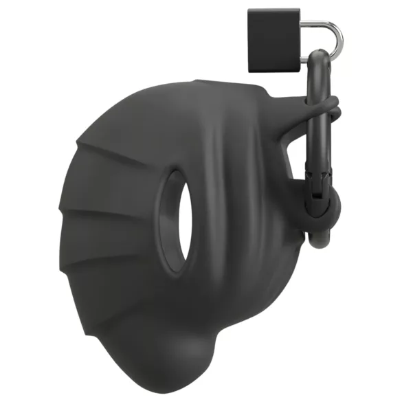 Black Velvets - anel peniano e jaula peniana - silicone preto