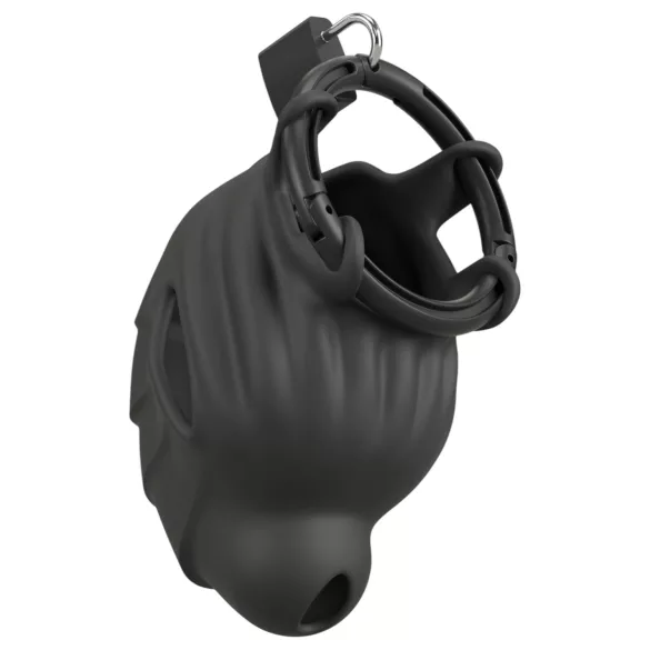 Black Velvets - anel peniano e jaula peniana - silicone preto