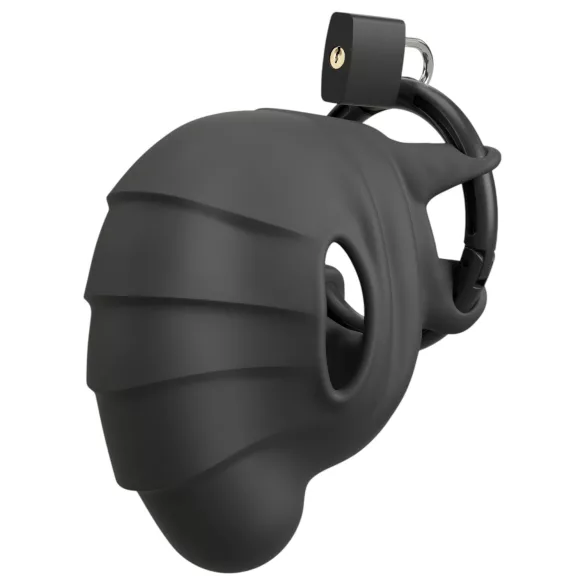 Black Velvets - anel peniano e jaula peniana - silicone preto