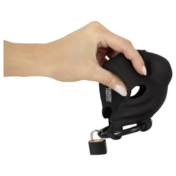 Black Velvets - anel peniano e jaula peniana - silicone preto