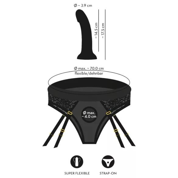 You2Toys - cinta com dildo realístico - preto