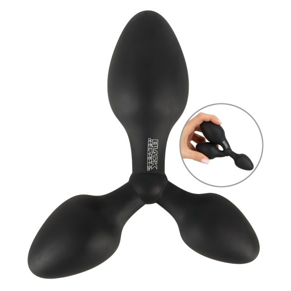 Black Velvets - plug anal triplo - silicone preto