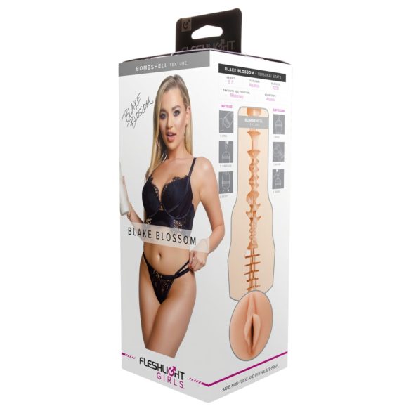 Fleshlight Blake Blossom Bombshell - masturbador vagina realista - cor natural
