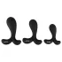 ANOS - plug anal treinamento - conjunto 3 peças - silicone preto