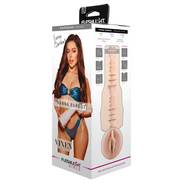 Fleshlight Vanna Bardot - masturbador vagina realista - cor natural
