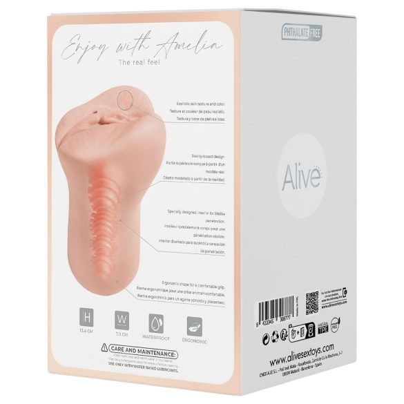 Alive Amelia S - masturbador vagina artificial - cor natural
