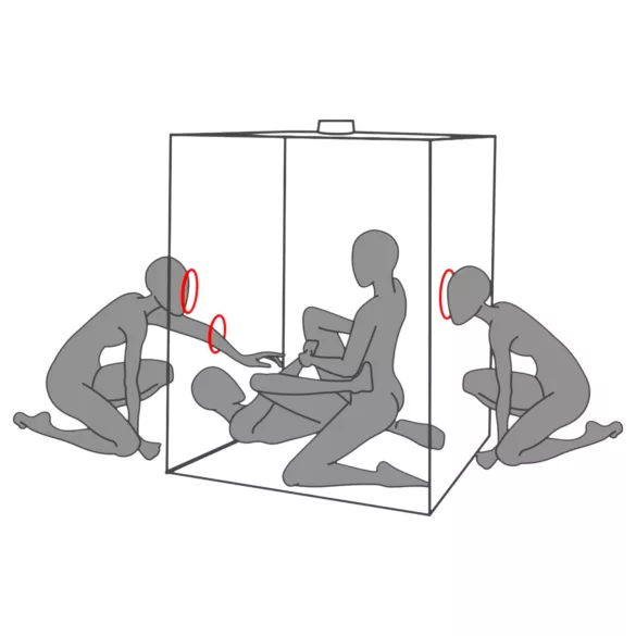 Secretdome - Cabine BDSM com Aberturas (Preto)