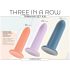 Three in a Row - kit de dildos treino - 3 peças coloridas