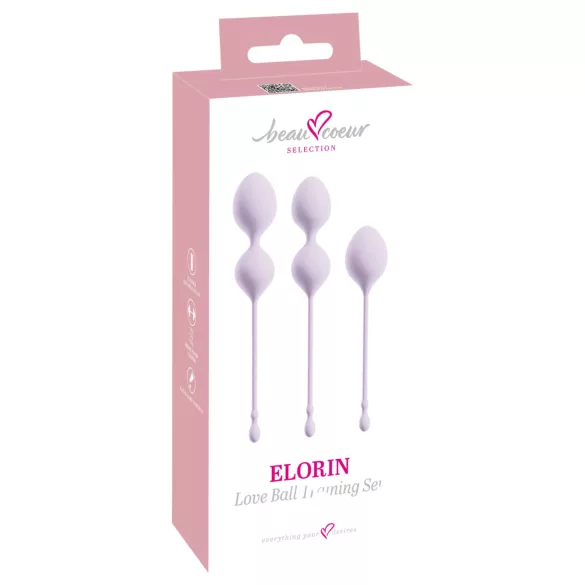 Beau Coeur Elorin - bolas japonesas - kit treino pélvico 3 peças - roxo