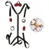 Bad Kitty - conjunto de amarras para cama (preto)