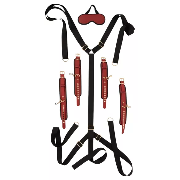 Bad Kitty - conjunto de amarras para cama (preto)