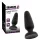 Black Velvets - plug anal de silicone com ventosa (preto) - L