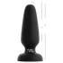 Black Velvets - plug anal de silicone com ventosa (preto) - L