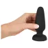 Black Velvets - plug anal de silicone com ventosa (preto) - L