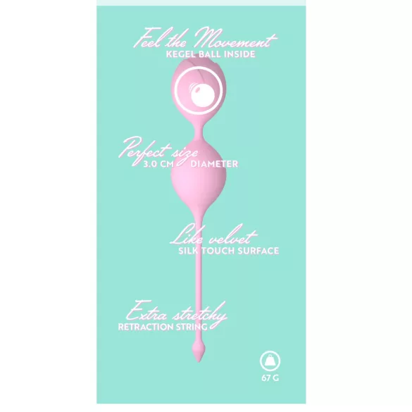 Cuties - bolas chinesas de silicone com duas esferas (rosa)