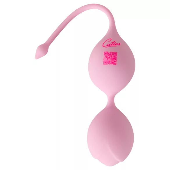 Cuties - bolas chinesas de silicone com duas esferas (rosa)