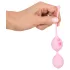 Cuties - bolas chinesas de silicone com duas esferas (rosa)