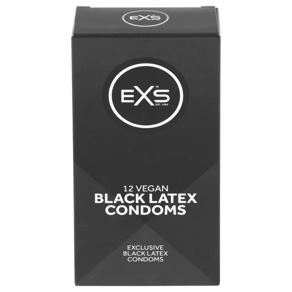 EXS Black - preservativo de látex - preto - caixa com 12 unidades