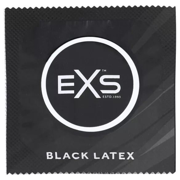 EXS Black - preservativo de látex - preto - caixa com 12 unidades