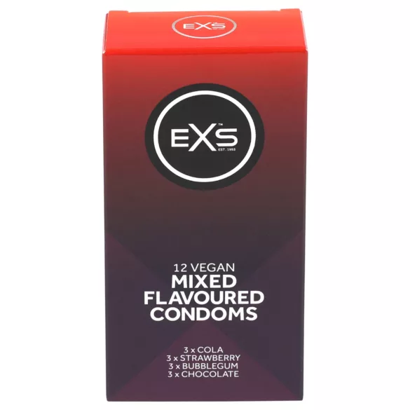 EXS - preservativo - sabores sortidos - caixa com 12