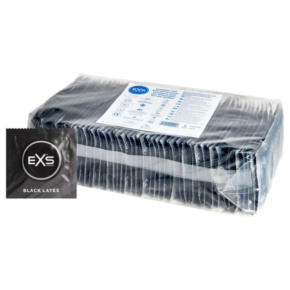 EXS Black - preservativo de látex - preto - 100 unidades