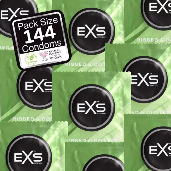 EXS - Preservativo texturizado com pontos e nervuras - 144 unidades