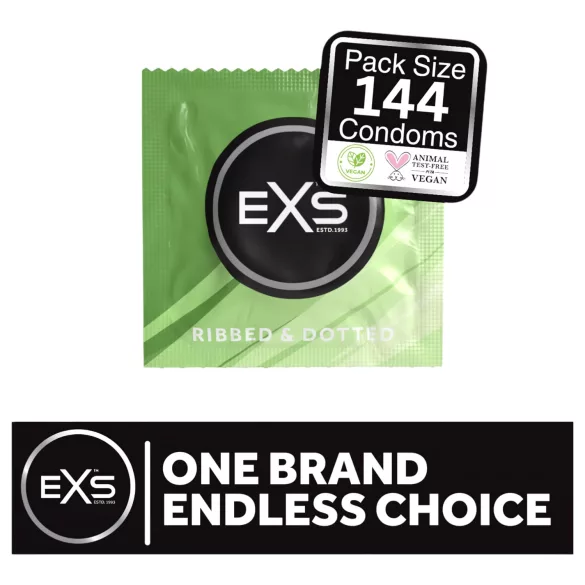 EXS - Preservativo texturizado com pontos e nervuras - 144 unidades