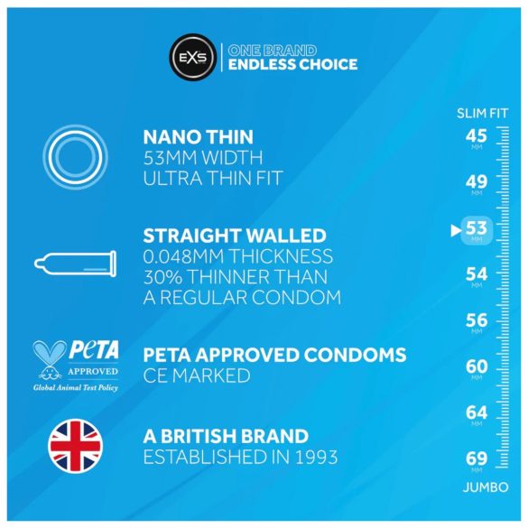 EXS - preservativo ultra fino - látex - 3 unidades