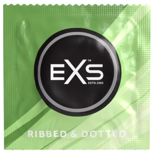 EXS - Preservativo texturizado com pontos e nervuras - 3 unidades