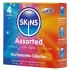 Skins - preservativos sortidos - com pontos, natural, extrafino (4 unid.)