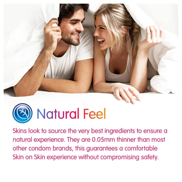 Skins - preservativos sortidos - com pontos, natural, extrafino (4 unid.)