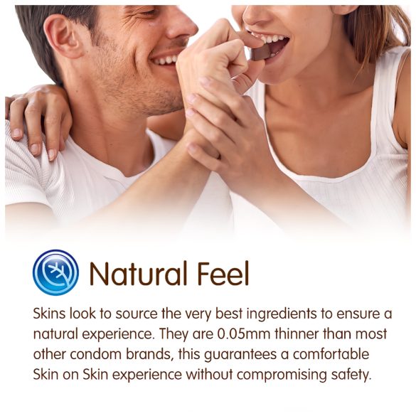 Skins - preservativo com sabor chocolate - caixa com 4 unidades