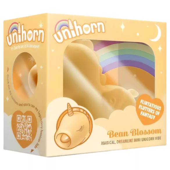 Unihorn Bean Blossom - vibrador clitóris recarregável unicórnio - amarelo