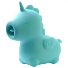  Unihorn Mount'n Peak - vibrador clitóris recarregável unicórnio - silicone azul